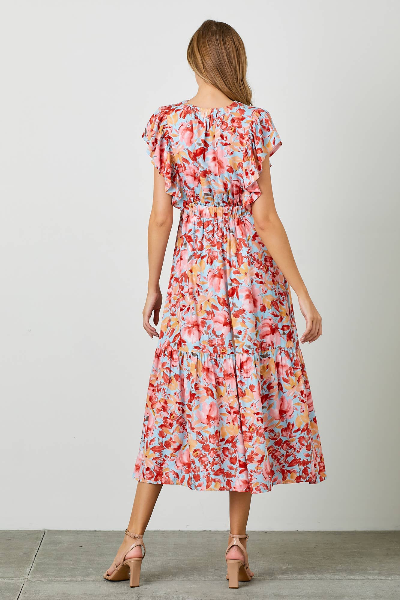 Jenny Floral Midi Dress - Milly's Boutique