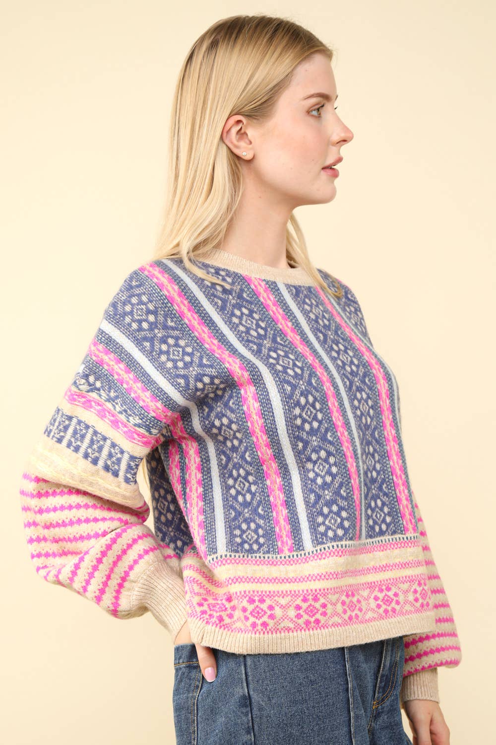 Josie Oversized Cozy Printed Sweater - Milly's Boutique