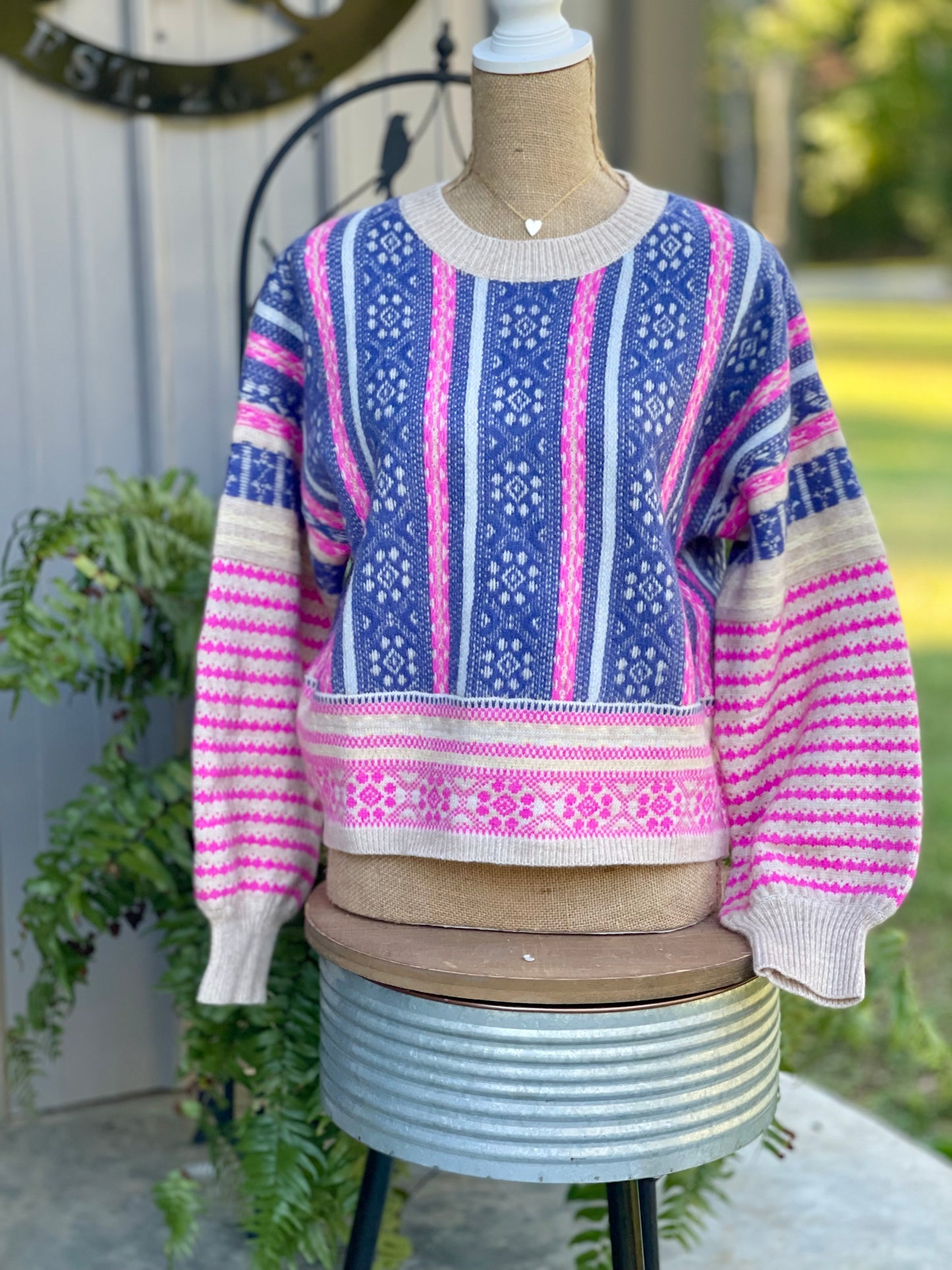 Josie Oversized Cozy Printed Sweater - Milly's Boutique