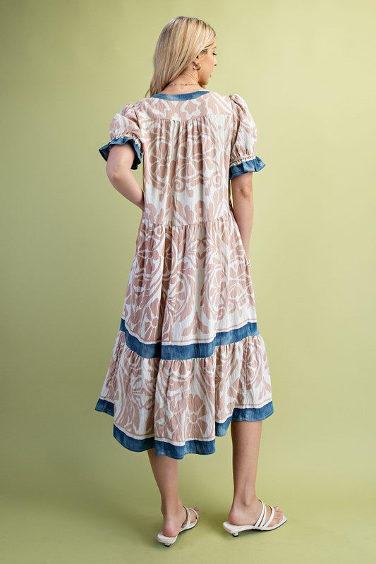 Kate Puff Sleeve Midi Dress - Milly's Boutique