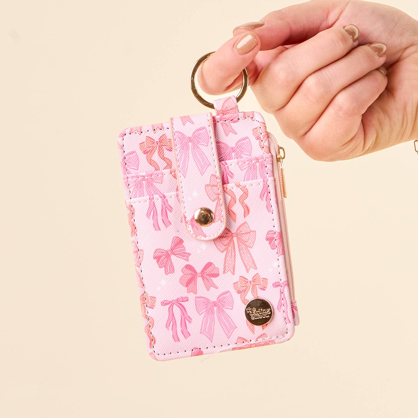 Keychain Wallet-Blushing Bows - Milly's Boutique