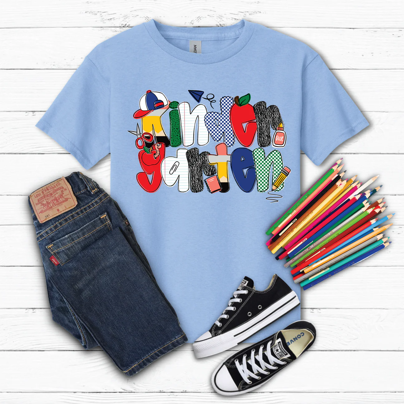 Kindergarten Back to School Tee - Milly's Boutique
