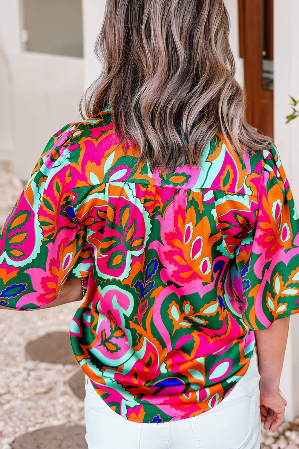 Lacey Vibrant Floral Top - Milly's Boutique