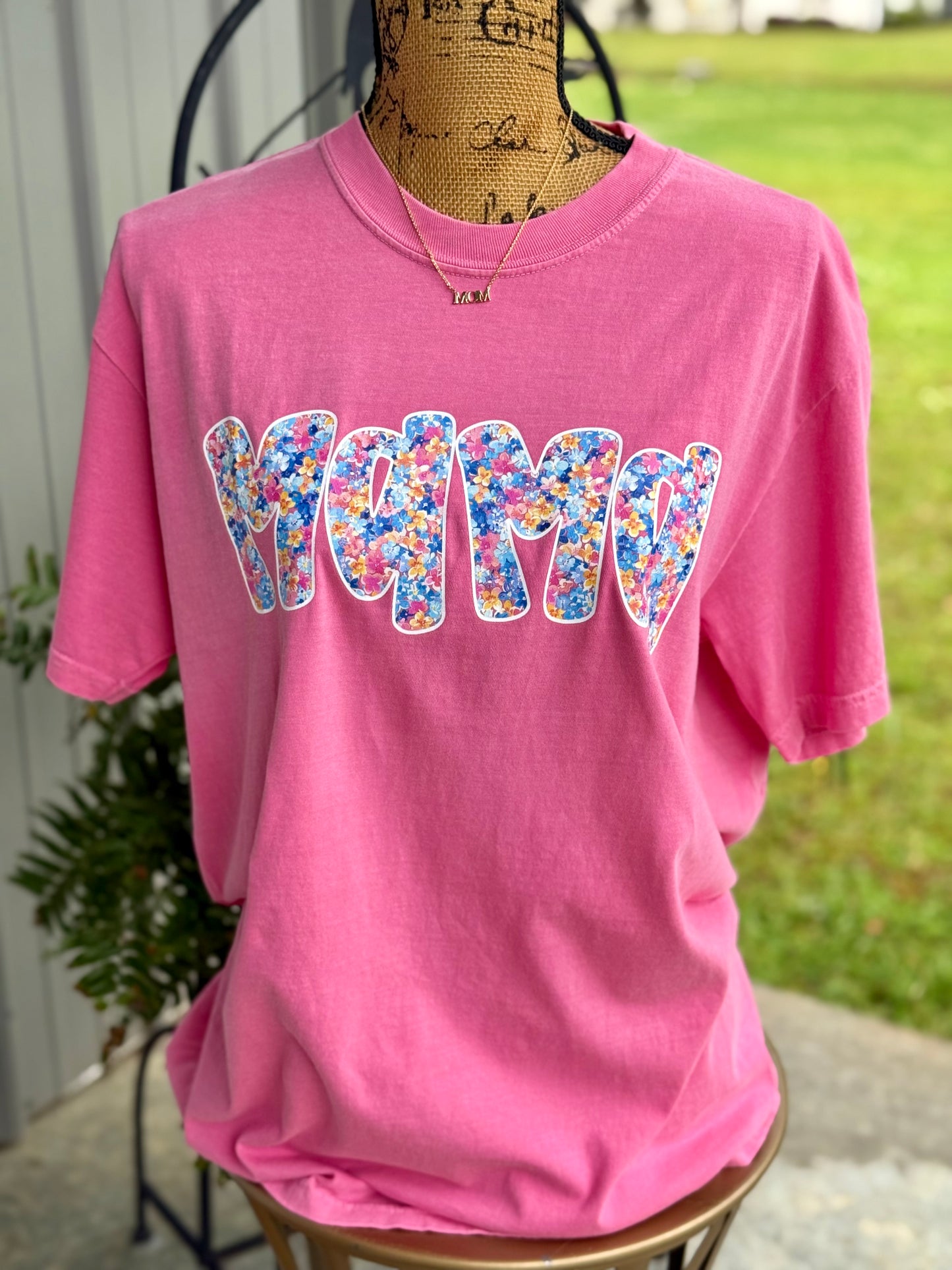 Mama Floral Comfort Color Tee - Milly's Boutique