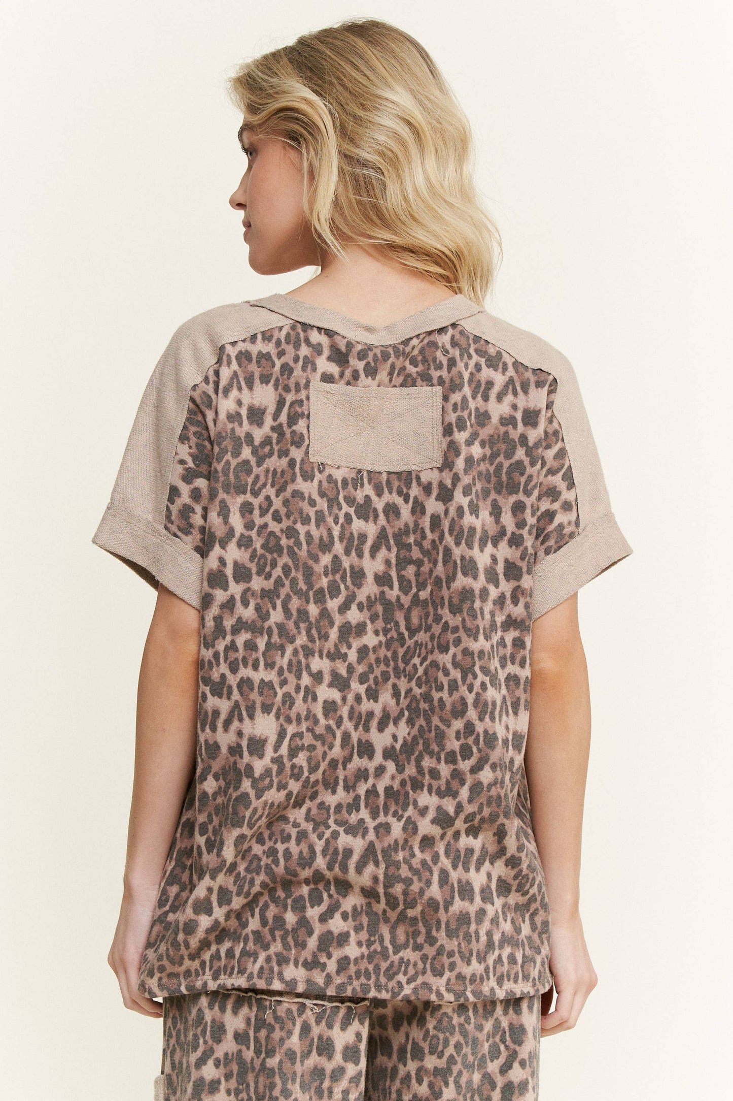 Mineral Washed Leopard Print Top - Milly's Boutique