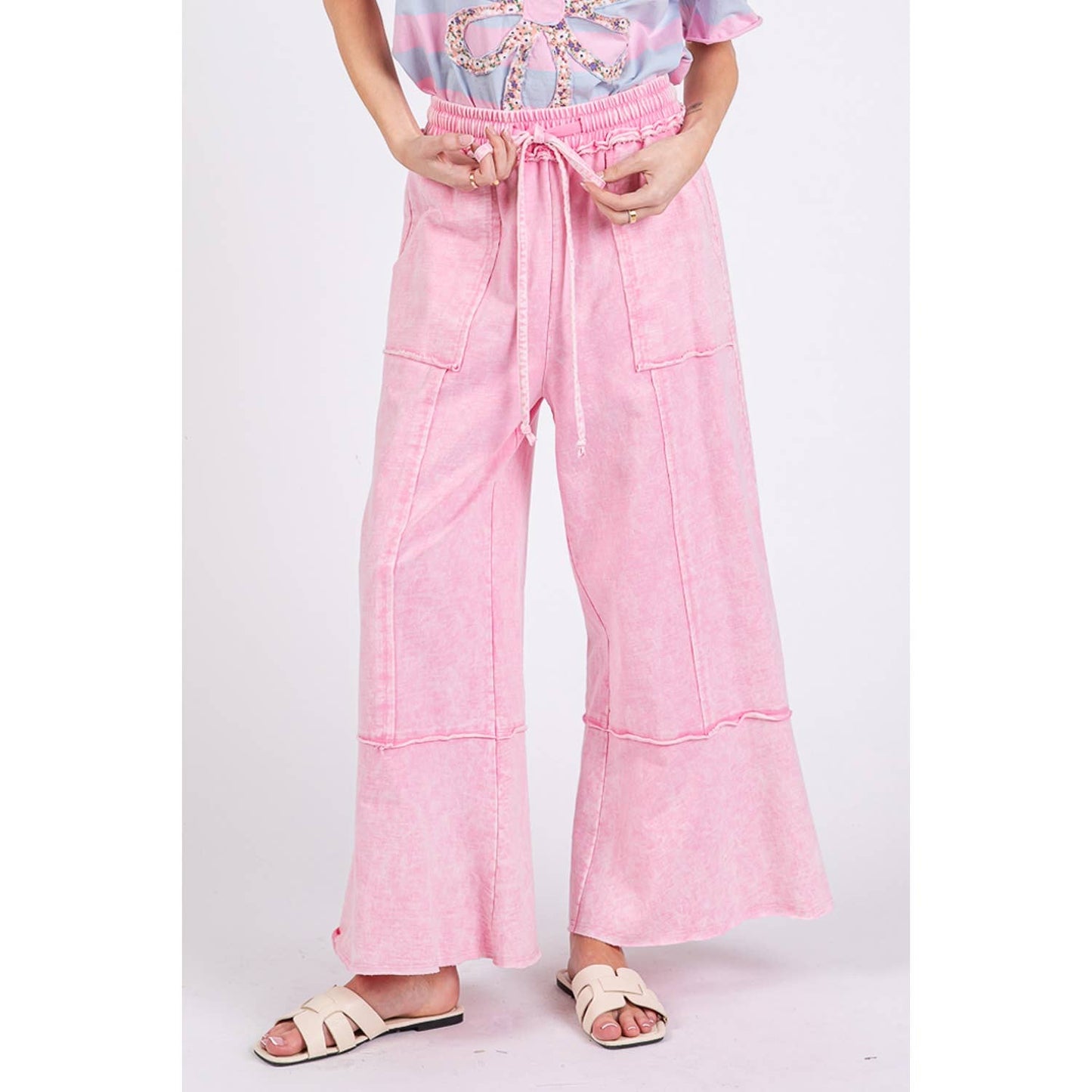 Mineral Washed Terry Pants - Milly's Boutique