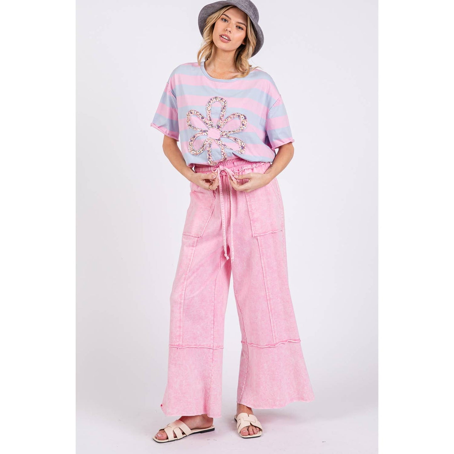 Mineral Washed Terry Pants - Milly's Boutique