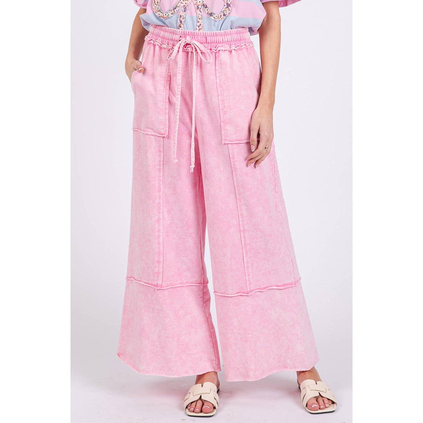 Mineral Washed Terry Pants - Milly's Boutique