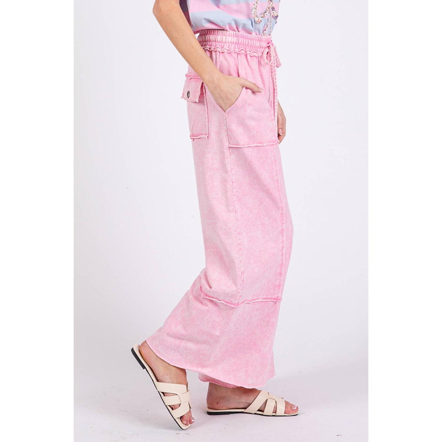Mineral Washed Terry Pants - Milly's Boutique