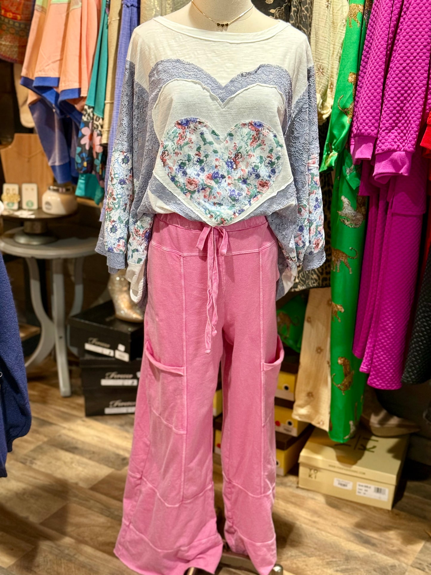 Mineral Washed Wide Leg Pant - Milly's Boutique