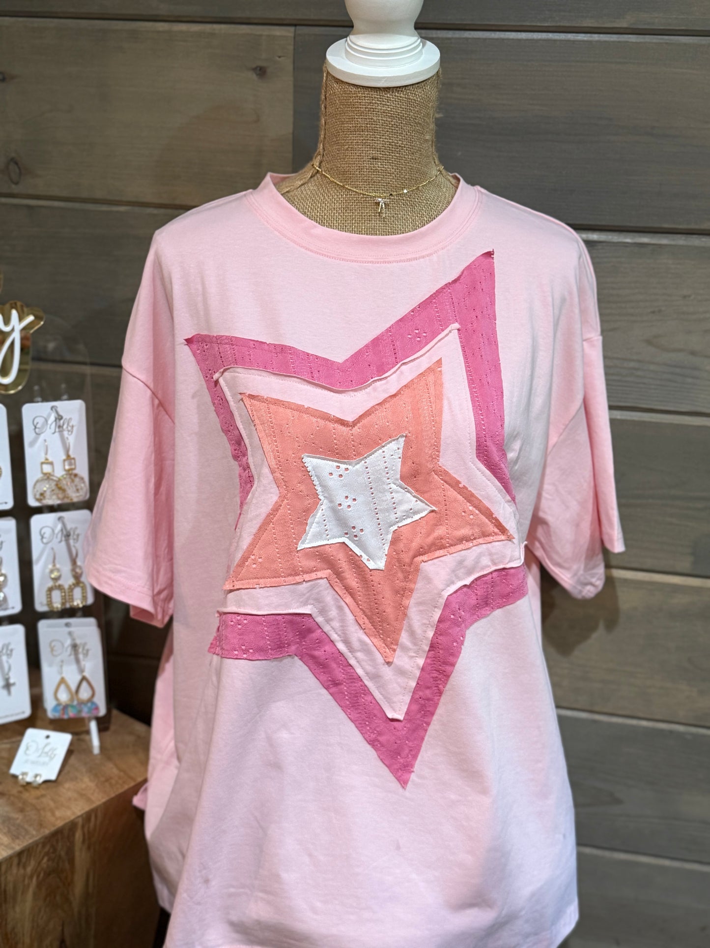 Nelda Eyelet Lace Star Plus Top - Milly's Boutique