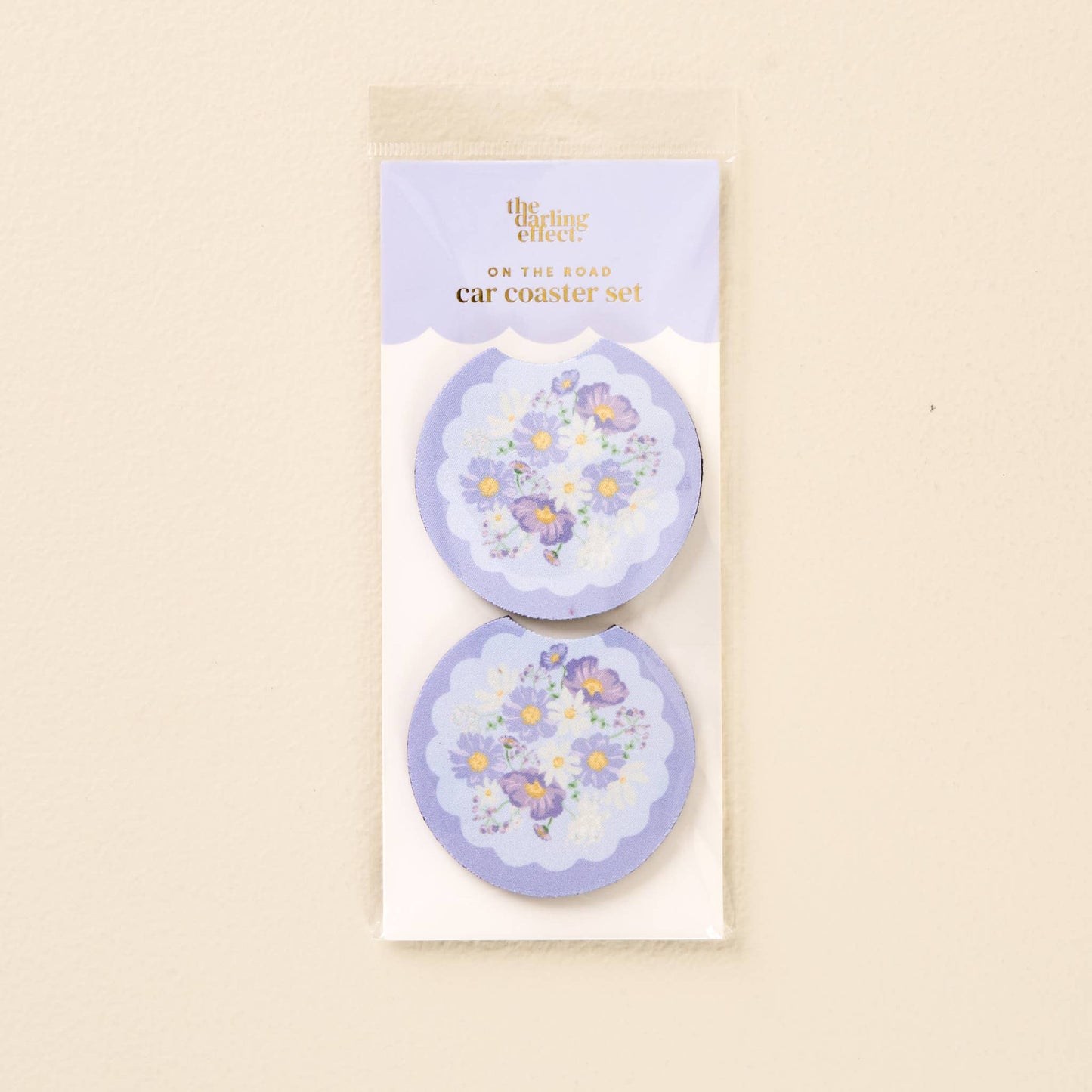 On the Road Car Coaster Set-Bouquet Beauty Purple - Milly's Boutique