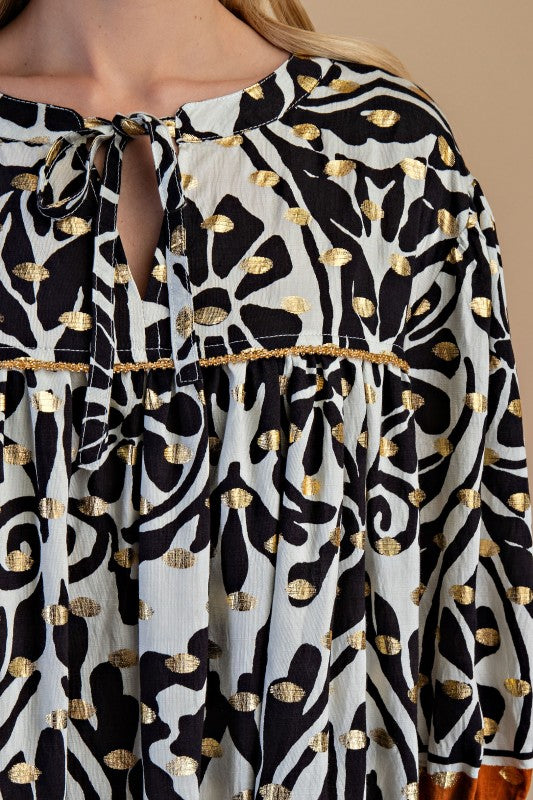Presley Gold Accent Dress - Milly's Boutique