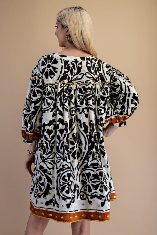 Presley Gold Accent Dress - Milly's Boutique