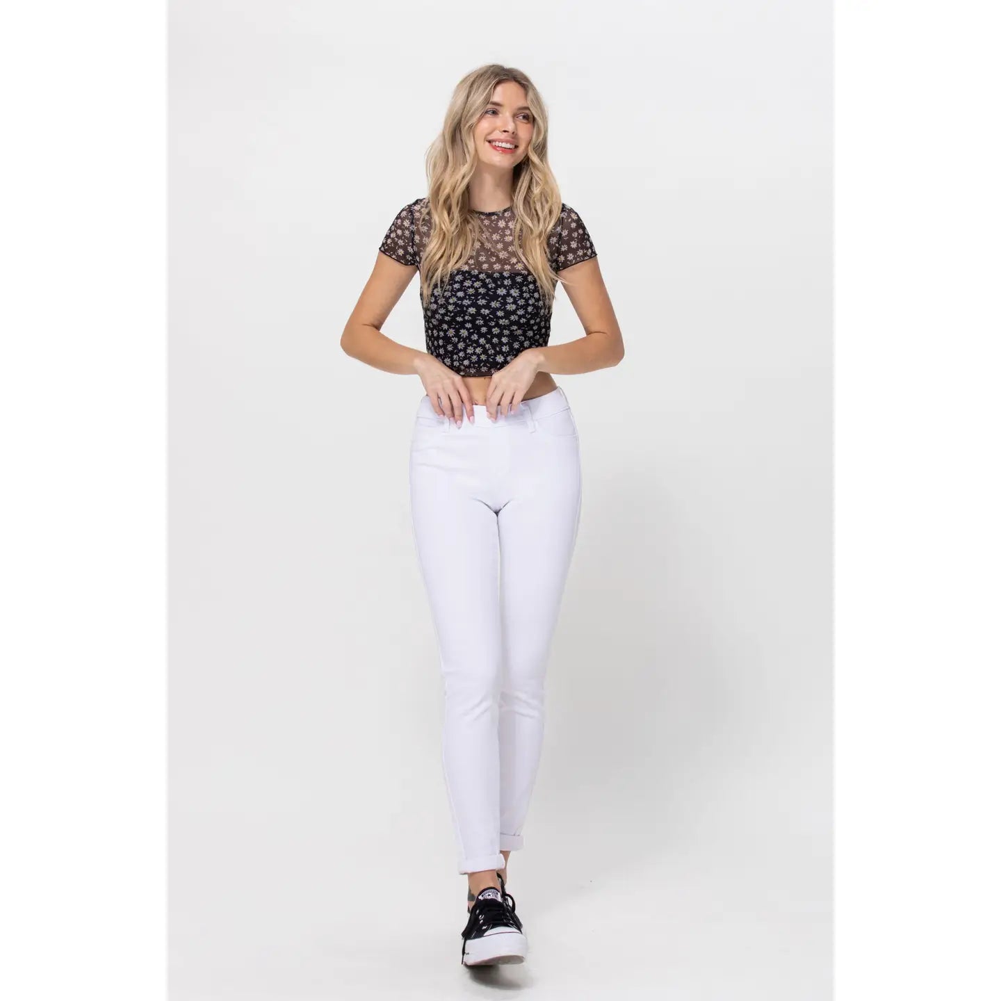Pull On Skinny Jeans White - Milly's Boutique