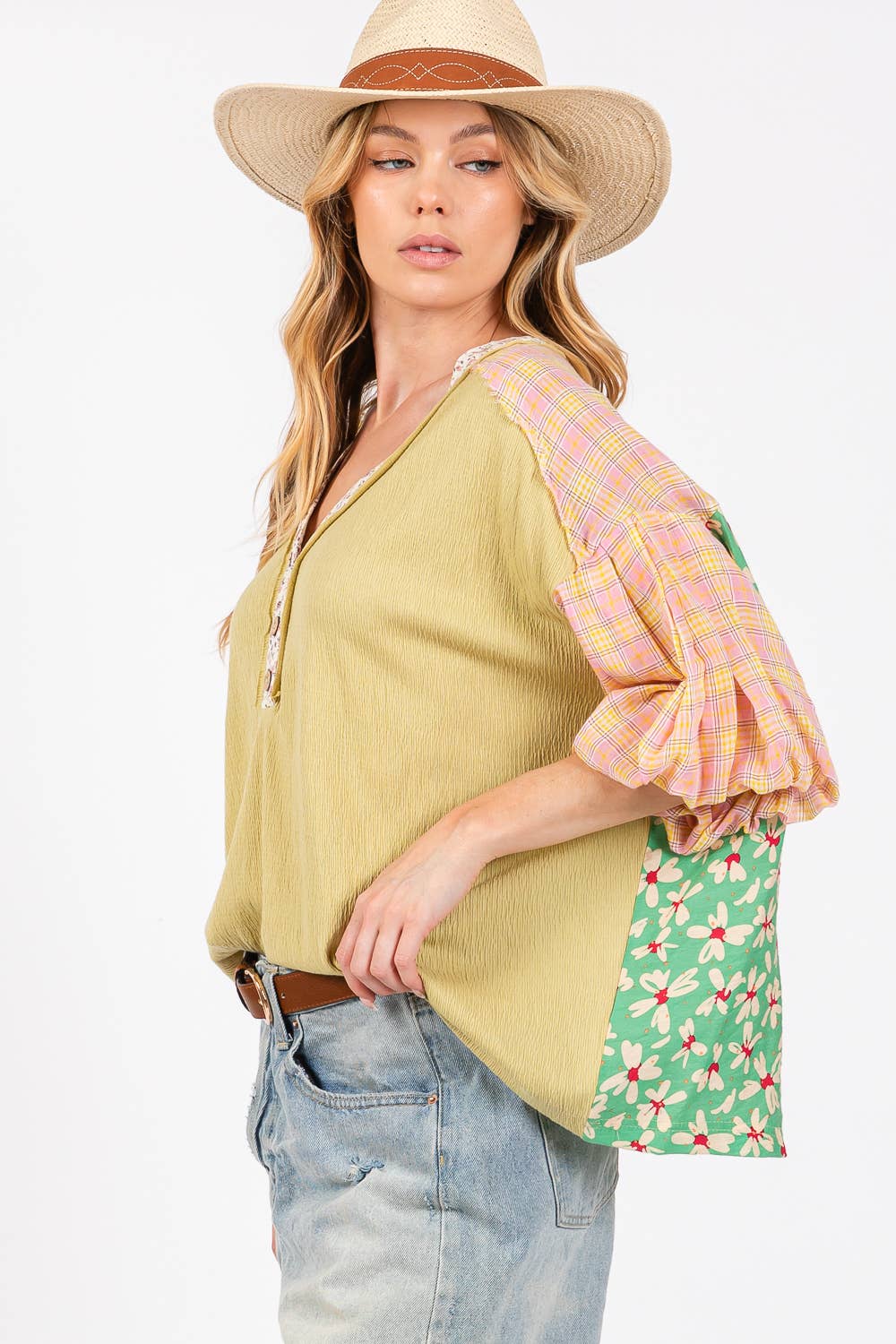 Randi Bubble Sleeve Plus Top - Milly's Boutique