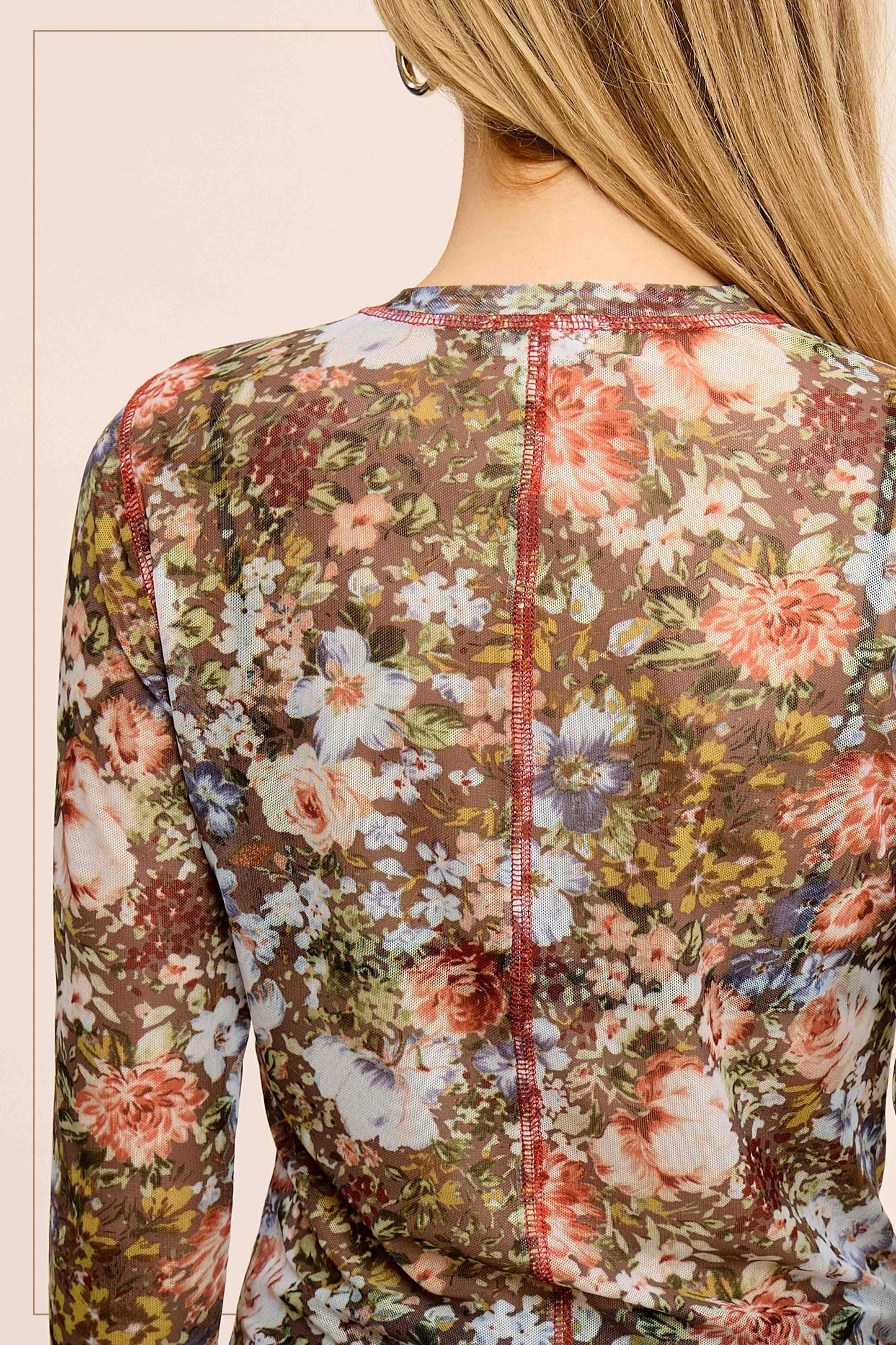 Semi Sheer Floral Layering Top - Milly's Boutique