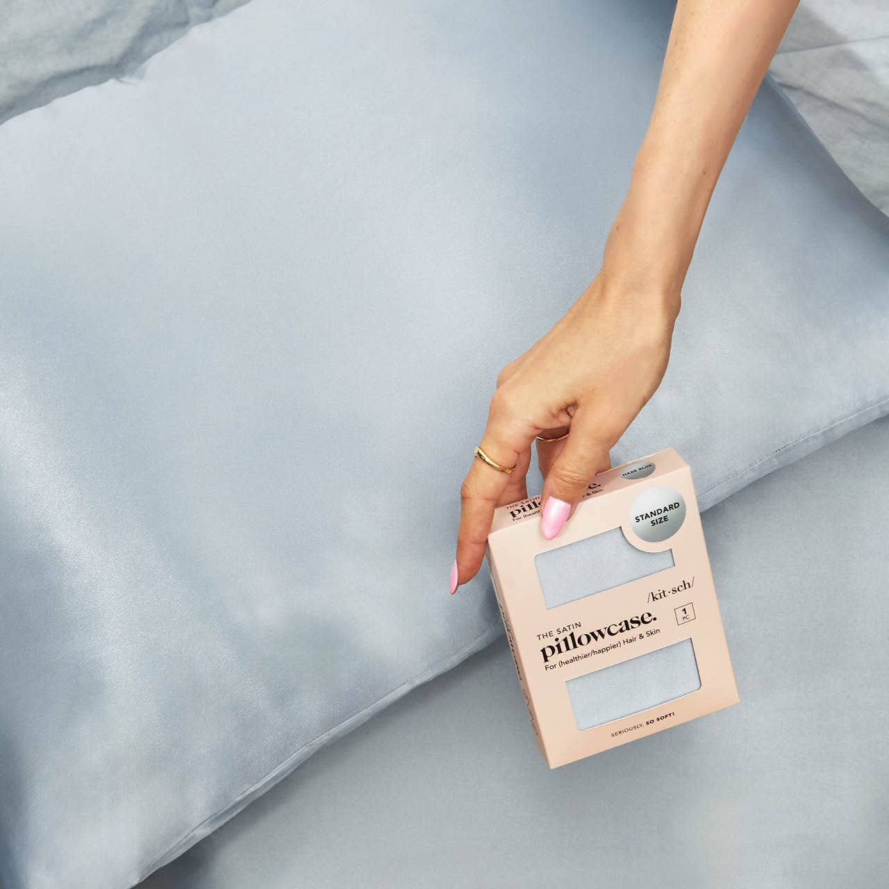 Standard Satin Pillowcase - Haze Blue - Milly's Boutique