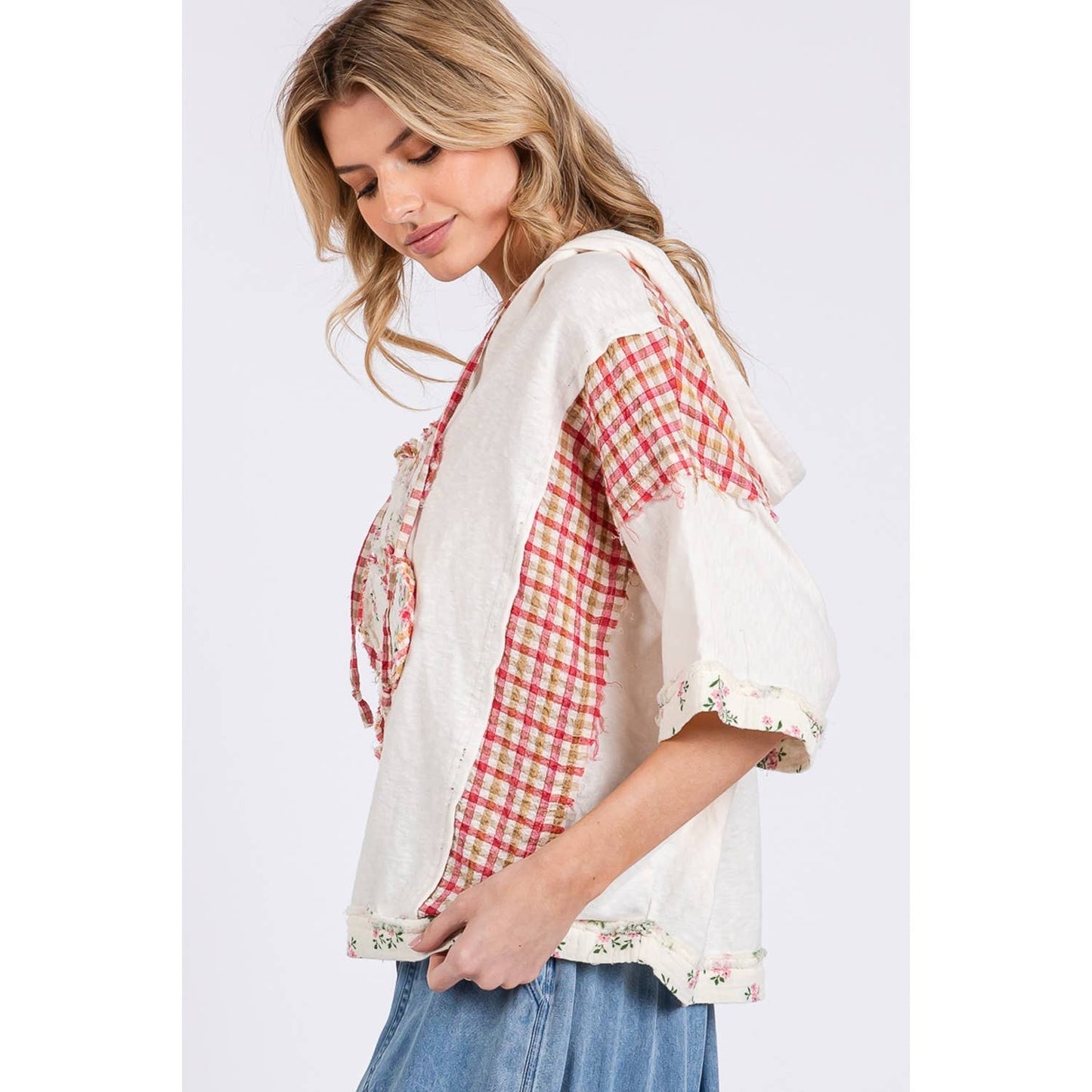 The Daisy Floral Patch Hoodie - Milly's Boutique