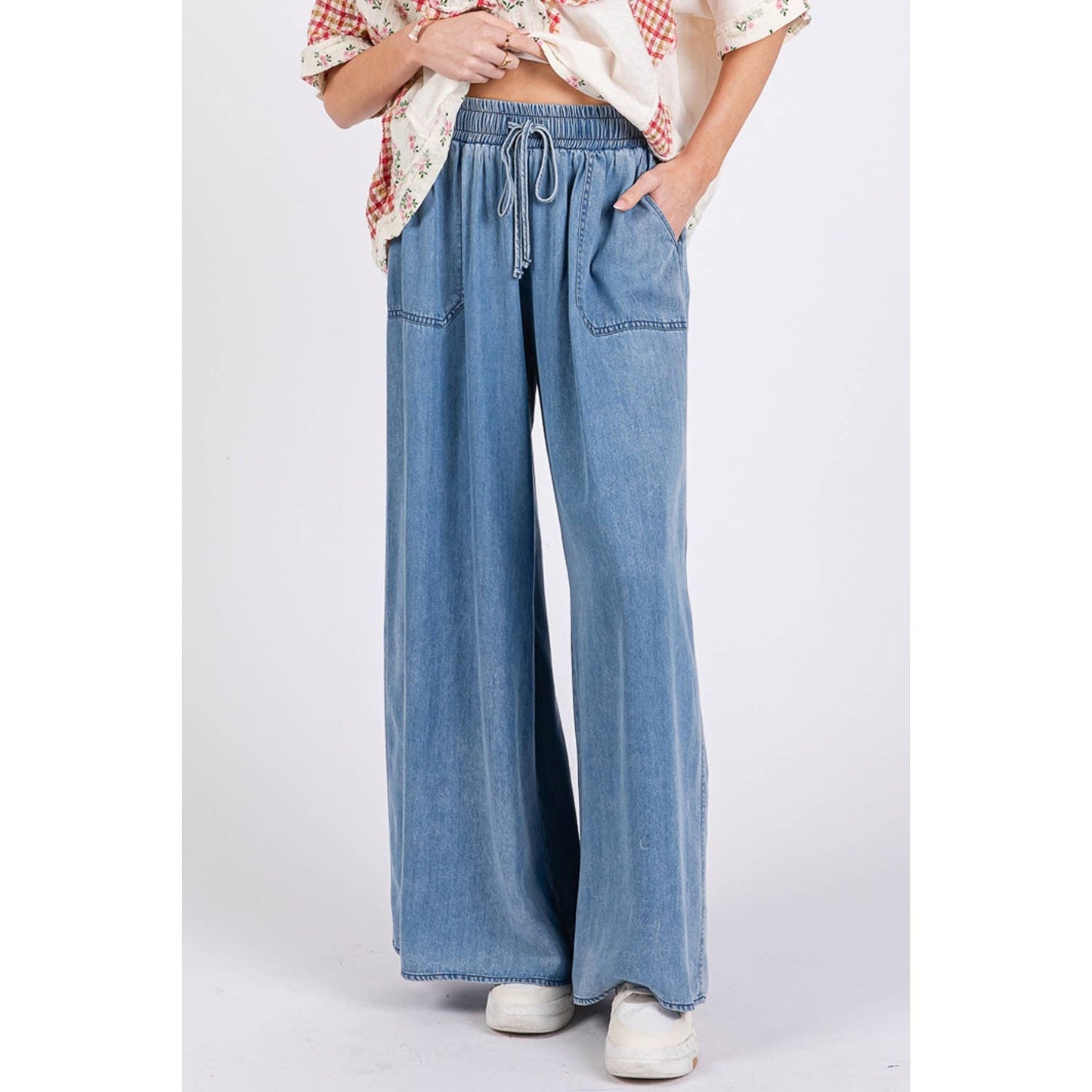 The Denim Palazzo Pants - Milly's Boutique