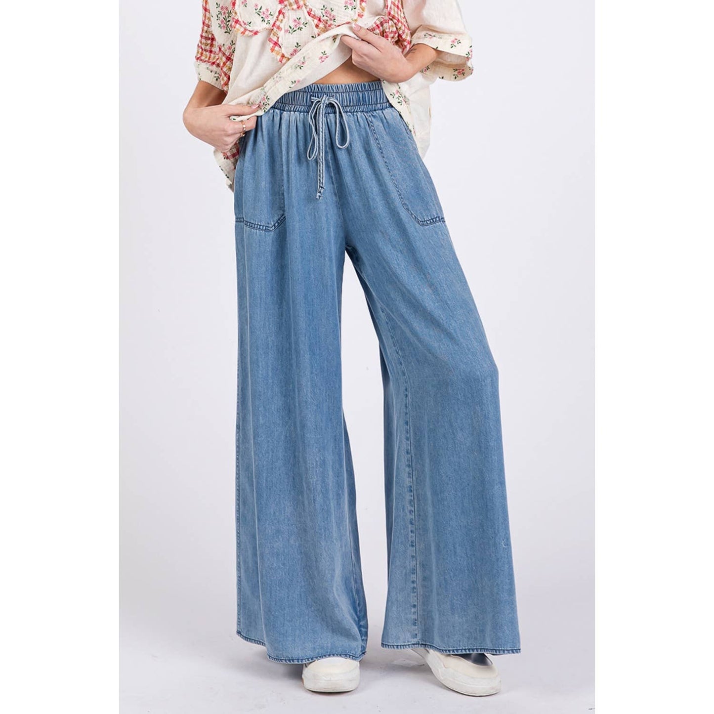 The Denim Palazzo Pants - Milly's Boutique