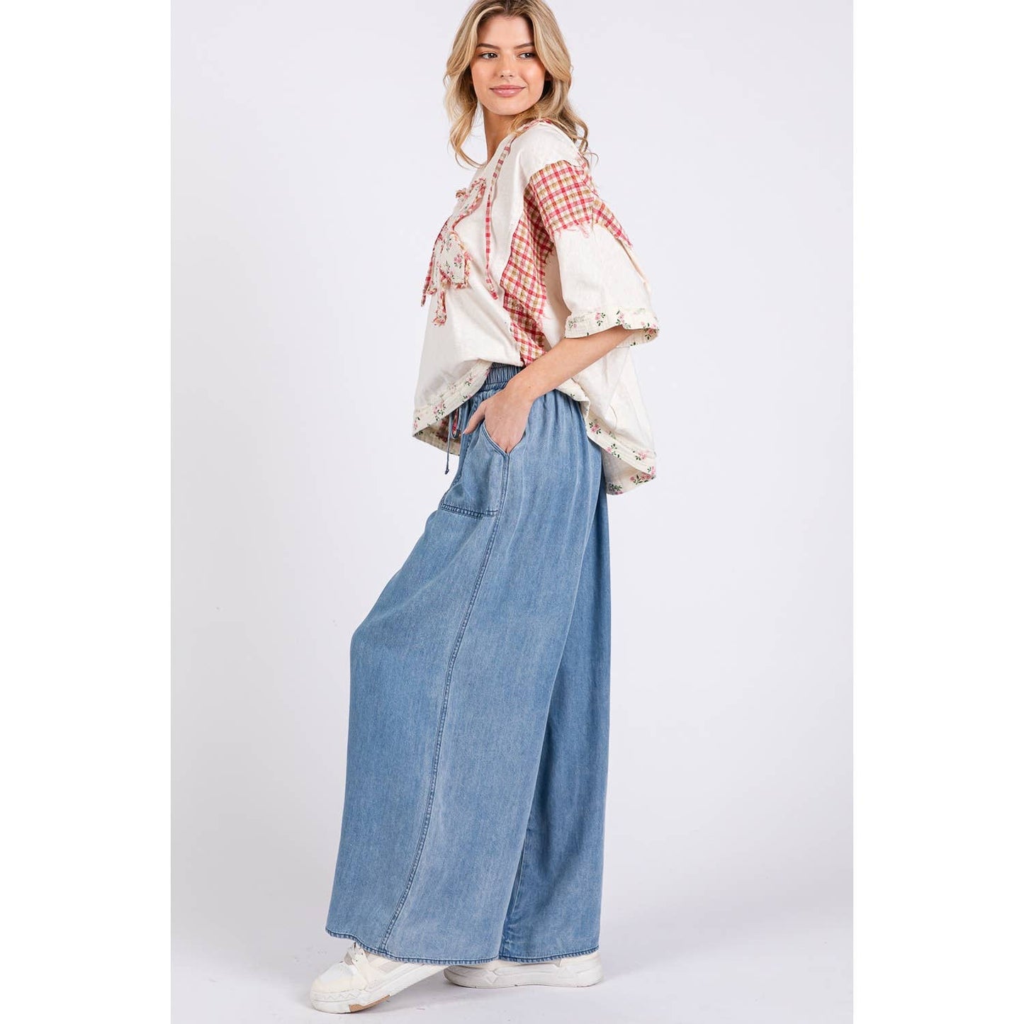 The Denim Palazzo Pants - Milly's Boutique