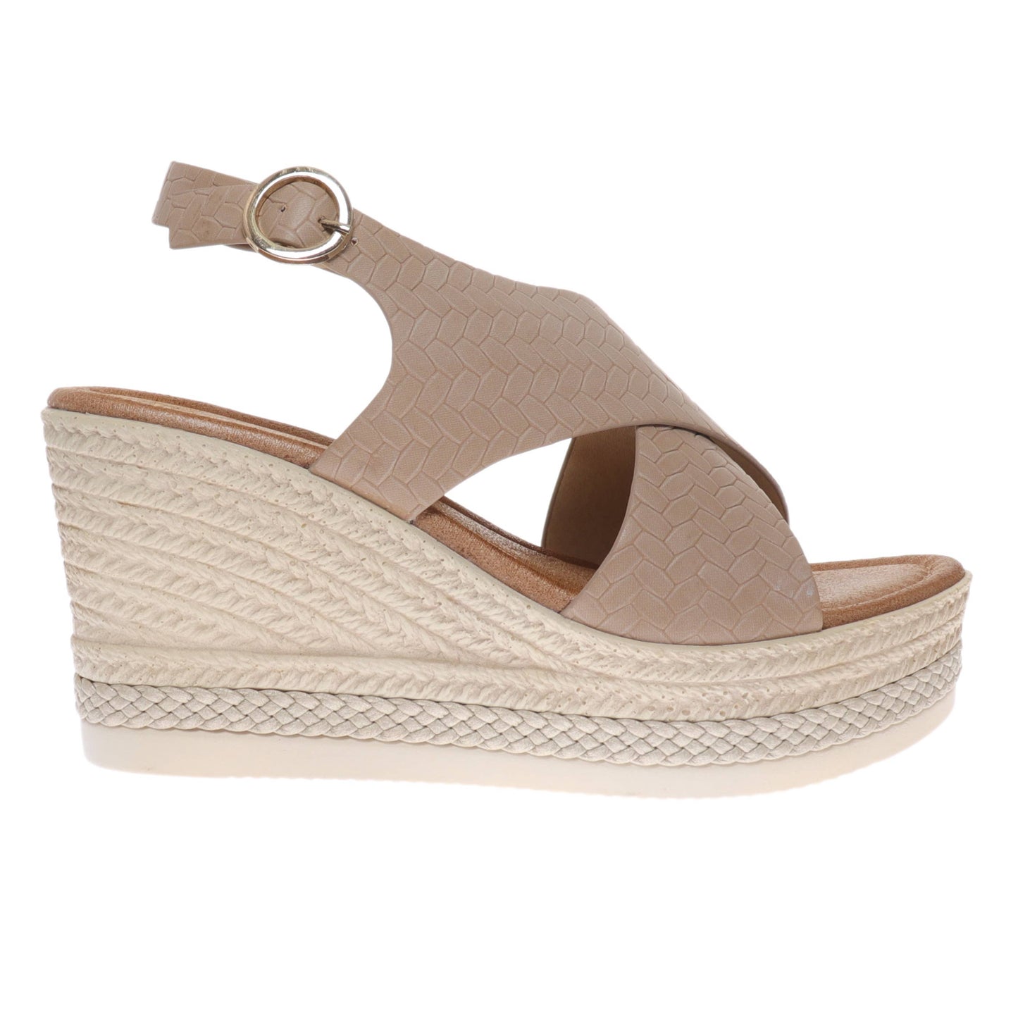 The Espadrille Wedge - Taupe - Milly's Boutique