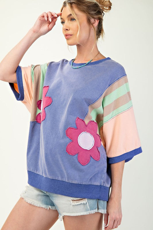 The Flower Patch Plus Pullover - Milly's Boutique