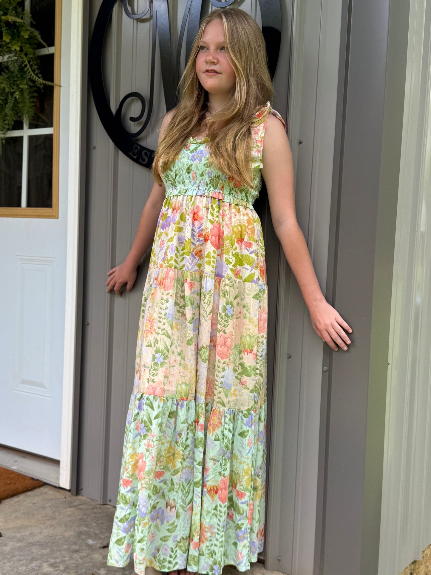 The Garden Dream Tiered Maxi - Milly's Boutique
