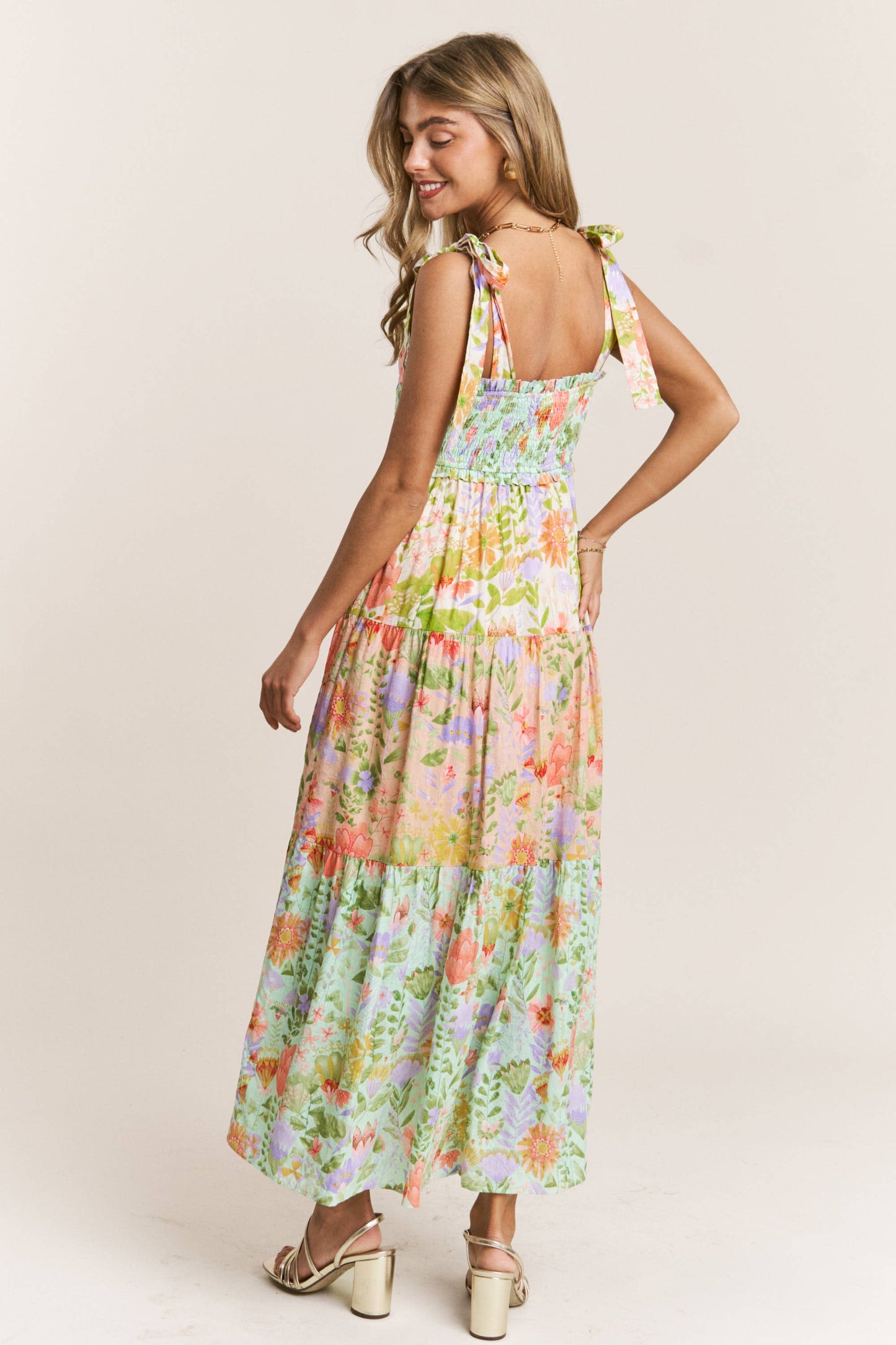 The Garden Dream Tiered Maxi - Milly's Boutique