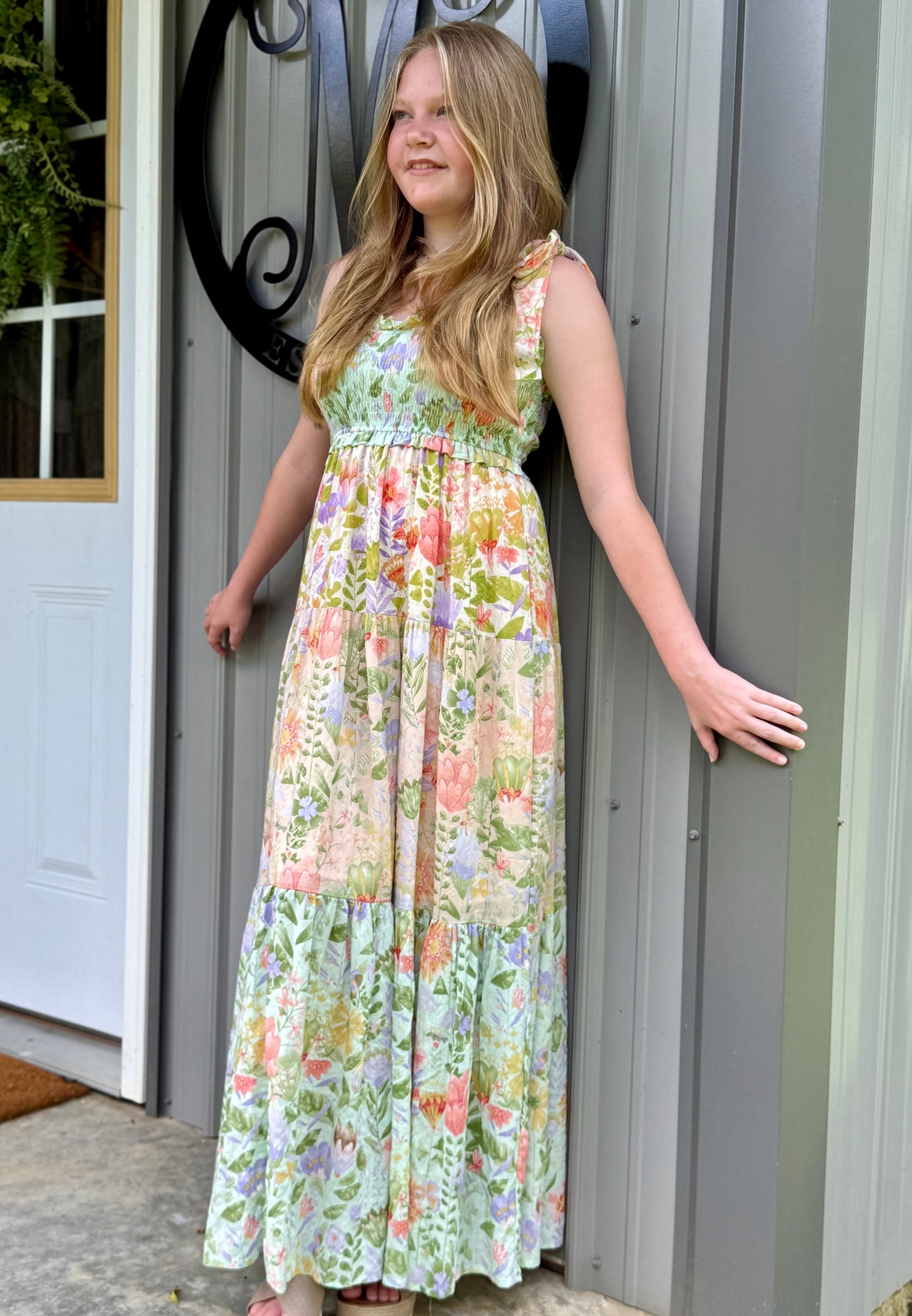 The Garden Dream Tiered Maxi - Milly's Boutique