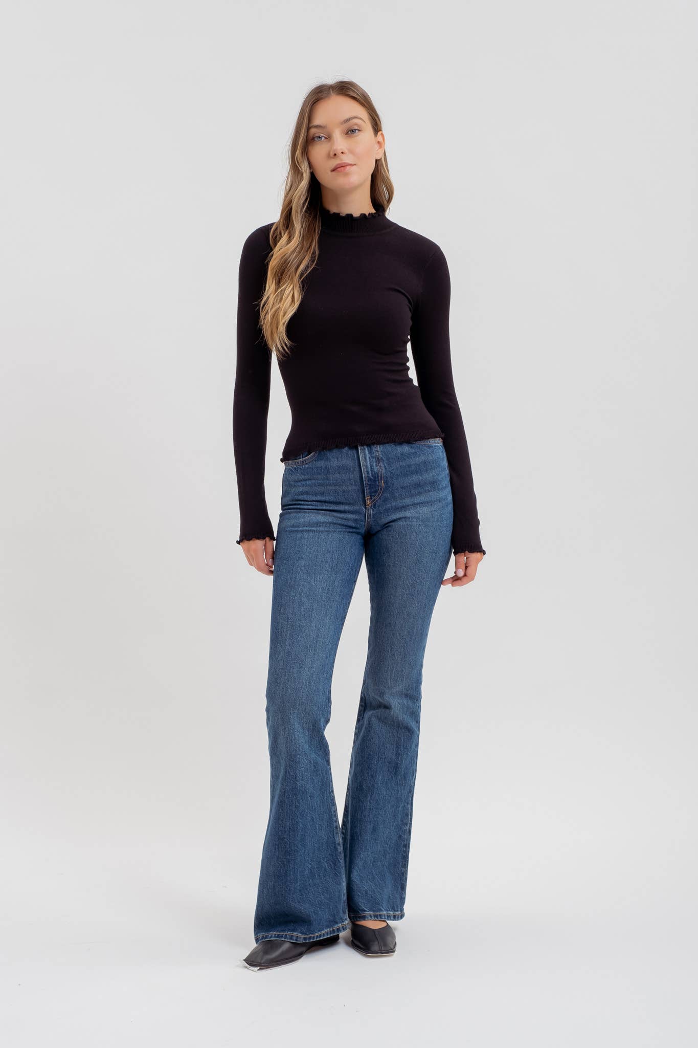 The Lettuce Trim Mock Neck Sweater - Milly's Boutique
