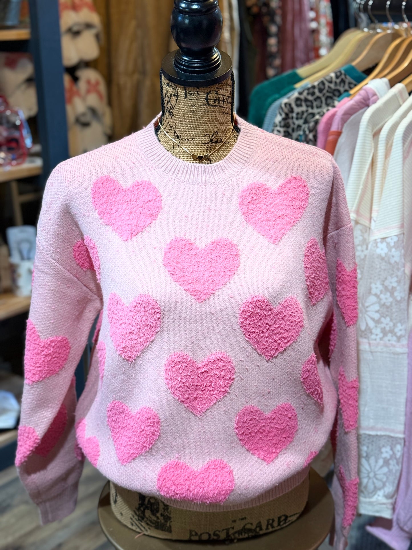 The Puff Heart Sweater - Milly's Boutique