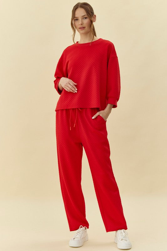 The Two Pieced Textured Set - Milly's Boutique