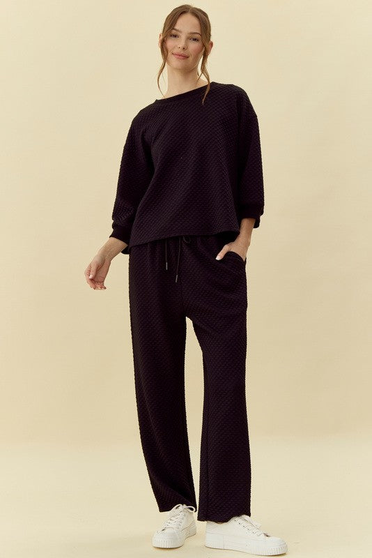 The Two Pieced Textured Set - Milly's Boutique