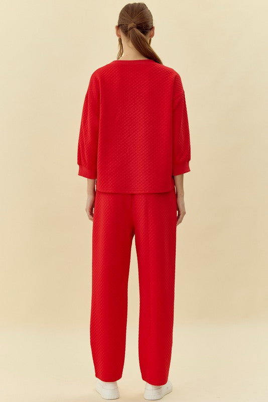 The Two Pieced Textured Set - Milly's Boutique