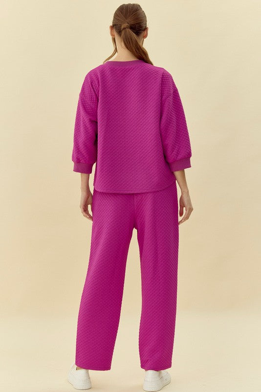 The Two Pieced Textured Set - Milly's Boutique