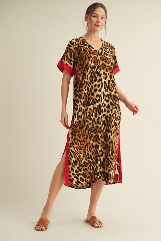 Toni Side Slit Animal Dress - Milly's Boutique
