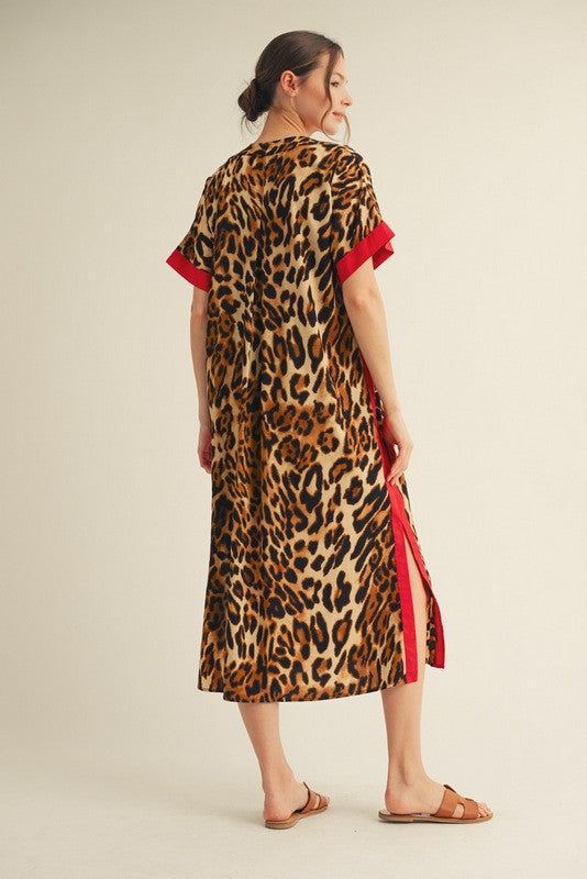 Toni Side Slit Animal Dress - Milly's Boutique