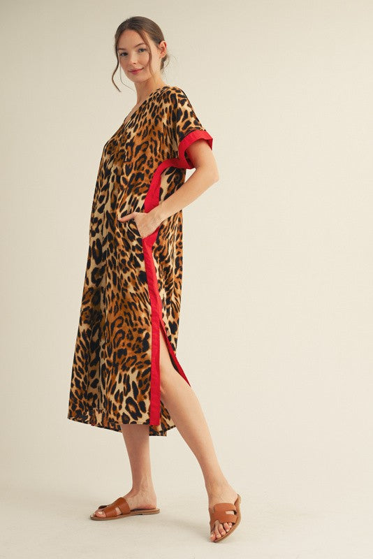 Toni Side Slit Animal Dress - Milly's Boutique