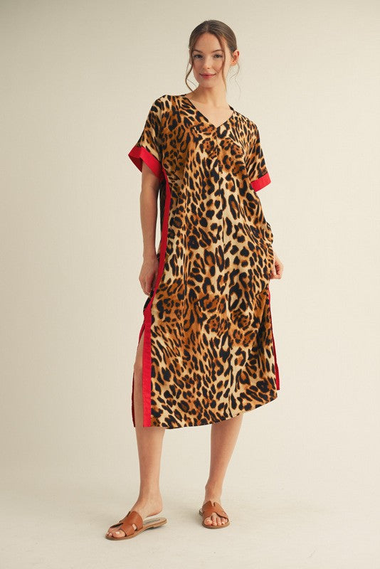 Toni Side Slit Animal Dress - Milly's Boutique