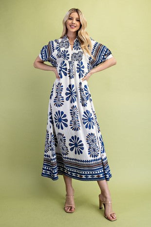 Vanna Smocked Boho Maxi Dress - Milly's Boutique