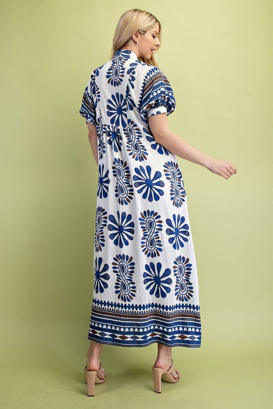 Vanna Smocked Boho Maxi Dress - Milly's Boutique