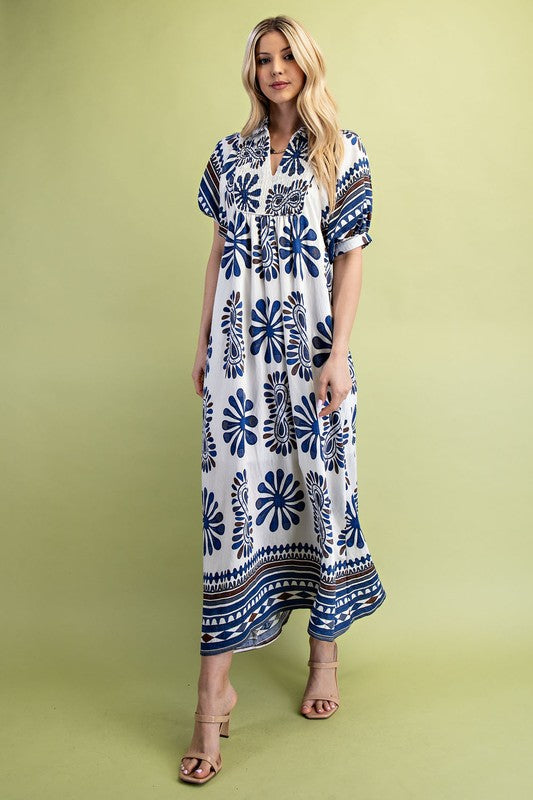 Vanna Smocked Boho Maxi Dress - Milly's Boutique