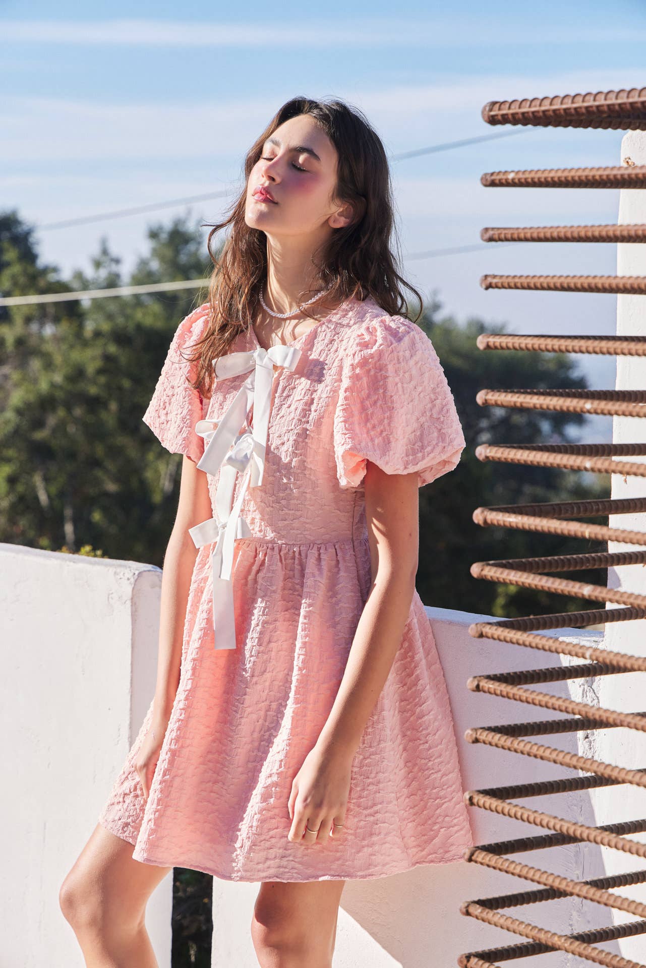 Vicki Bow Textured Dress - Milly's Boutique