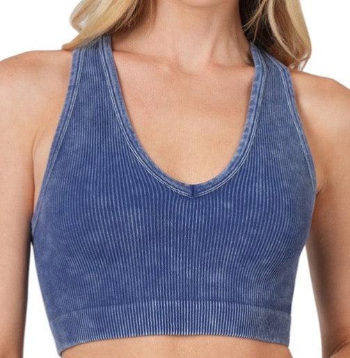 Washed Ribbed Crop Tank - Milly's Boutique