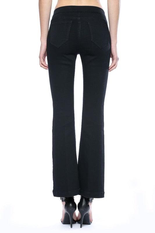 Cello Pull On Flares Black (30" inseam) - Milly's Boutique