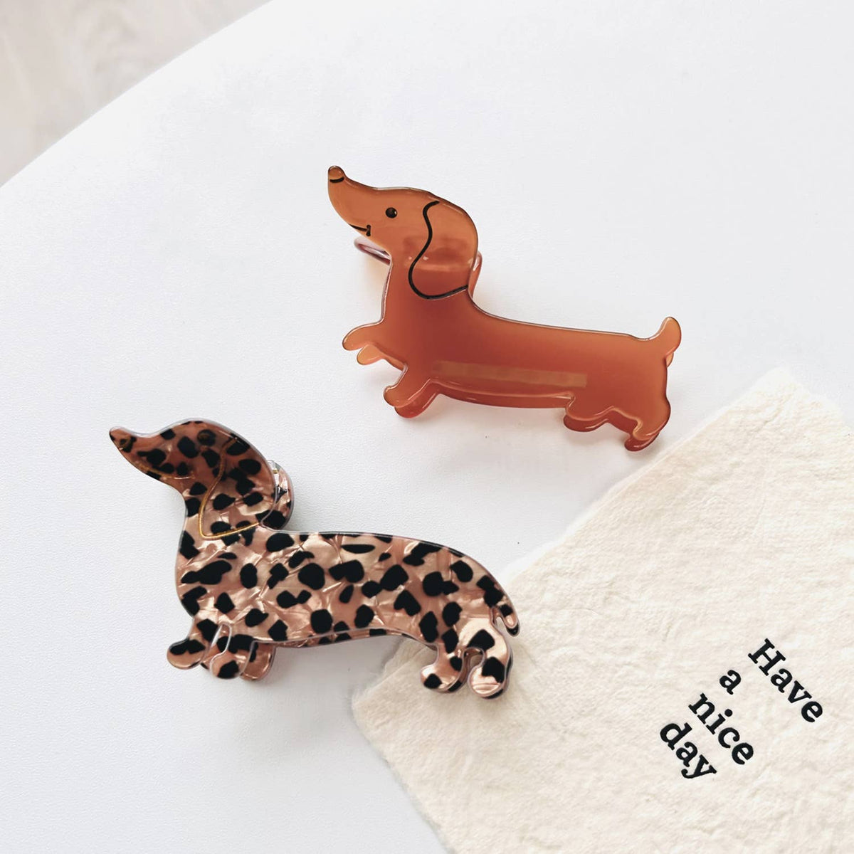 Dachshund  Hair Claw Clip