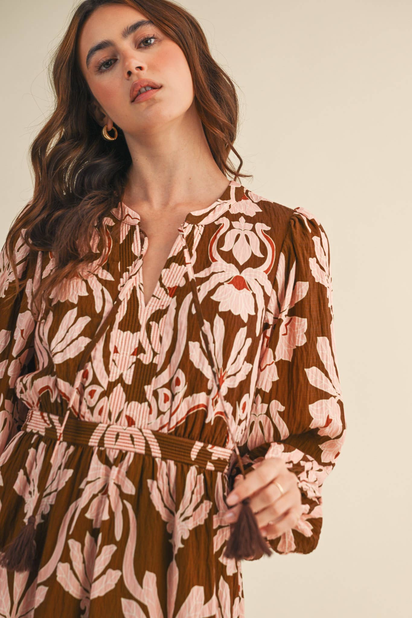 Sally Floral Print Midi Dress