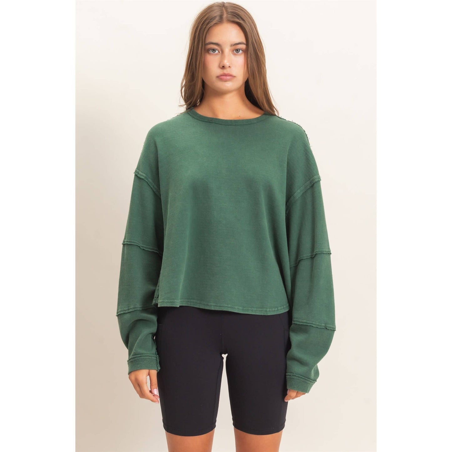 Mineral Washed Oversized Crew Neck